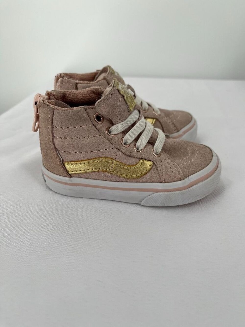 Vans Toddler  Sk8-Hi Zip Sepia Rose/Metallic Size 4 Zip Closure